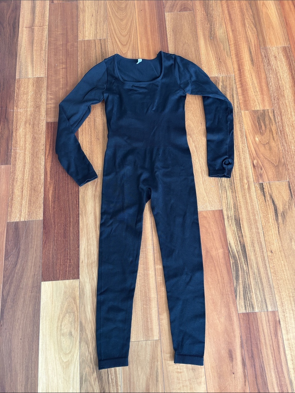 Black ribbed bodysuit